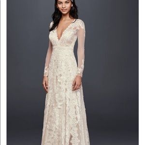 DAVIDS BRIDAL Melissa Sweet Linear Lace Wedding